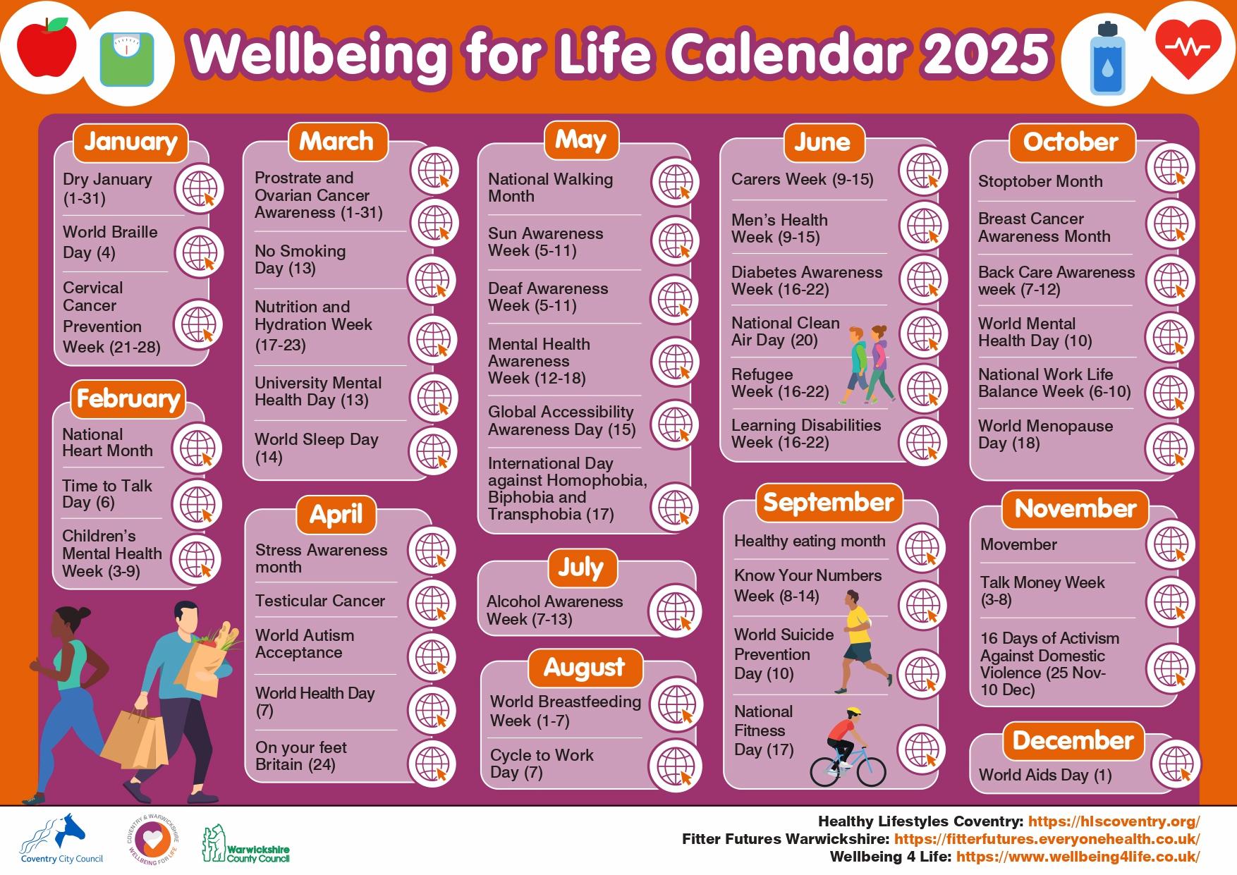 wellbeing calendar